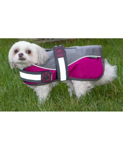 Animate Dog Coat Grey/Raspberry