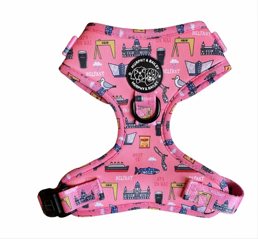 Murphy & Bailey Adjustable Harness - Mutts about Belfast Pink