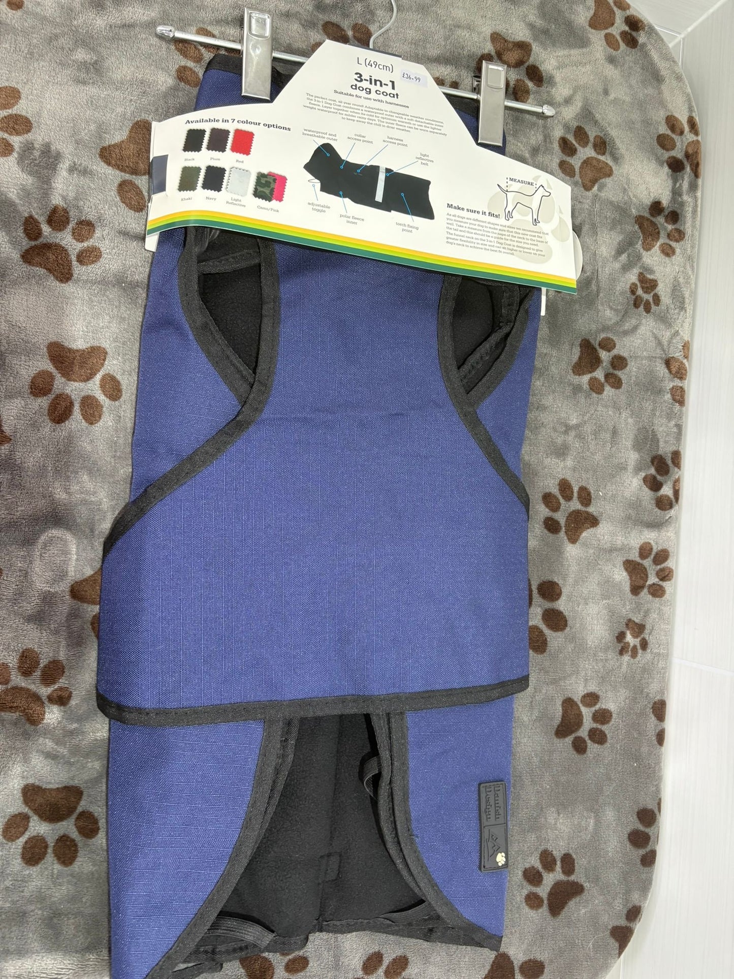 Danish Design 3 n 1 Dog Jacket Navy