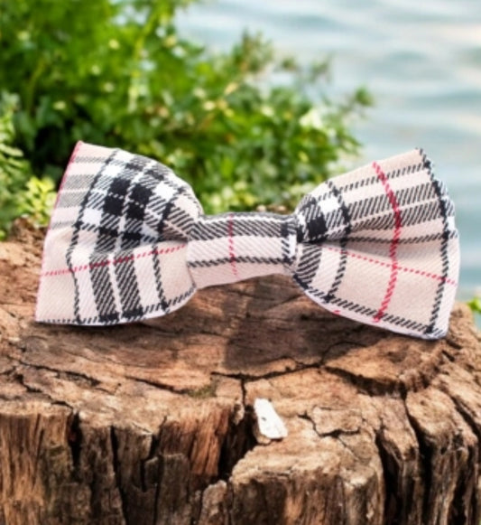 Pet Pooch Boutique Barkberry Plaid Tartan Bow Tie