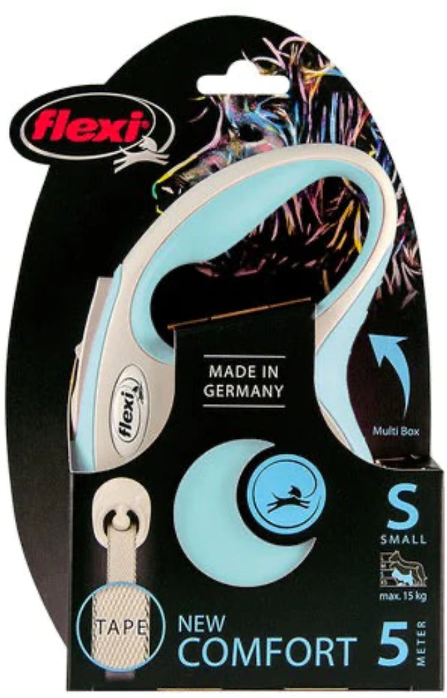 Flexi extendable Lead - comfort Small tape Blue