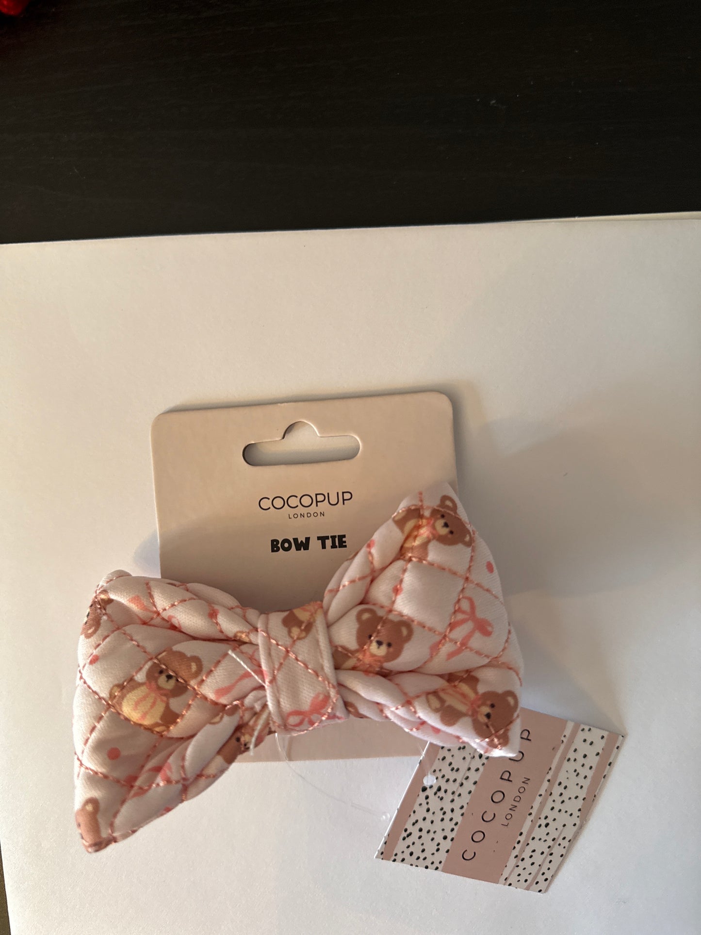 Cocopup London Quilted Thea Teddy Bow Tie