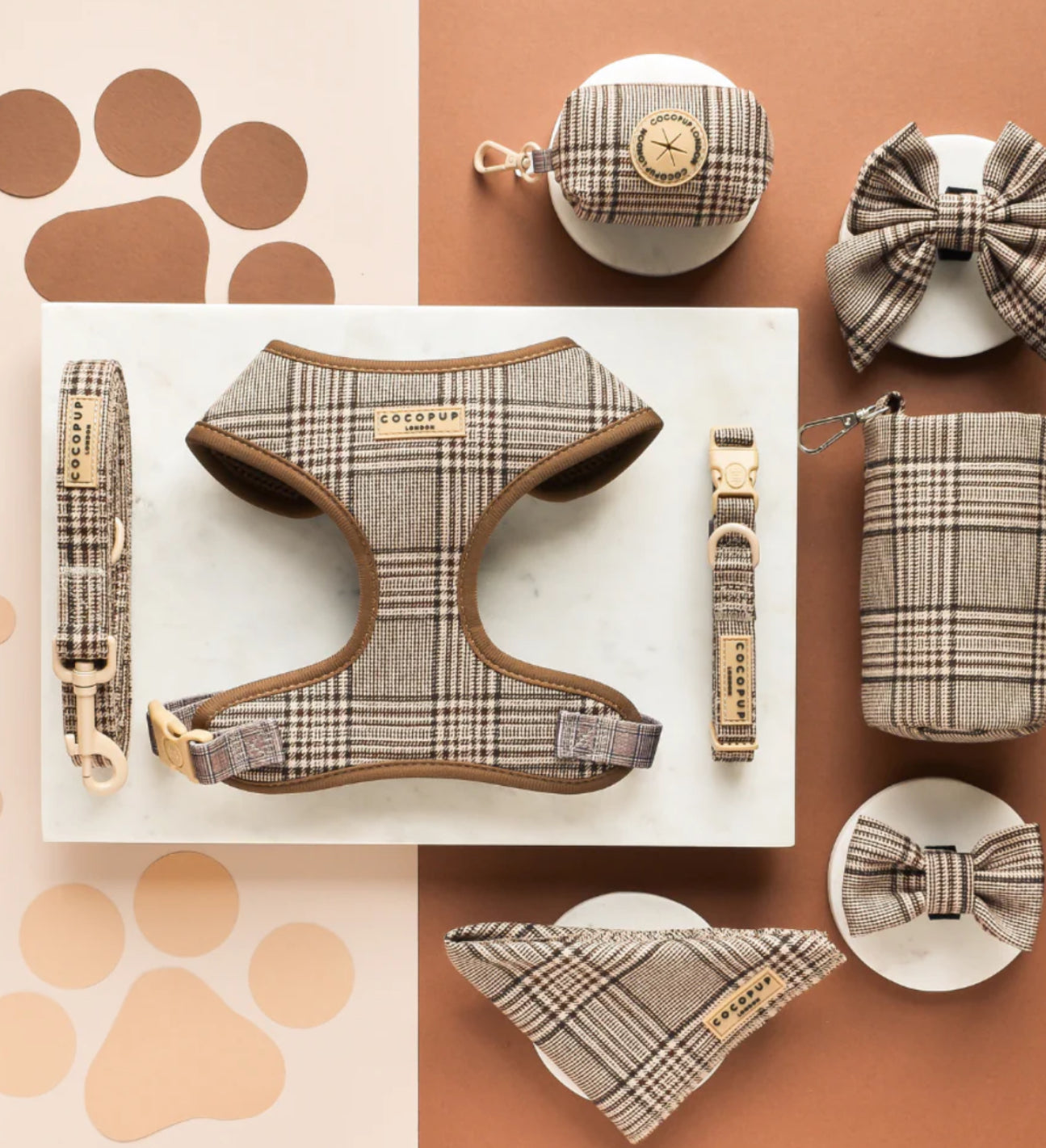 Cocopup London Adjustable Neck Harness - Pup Plaid