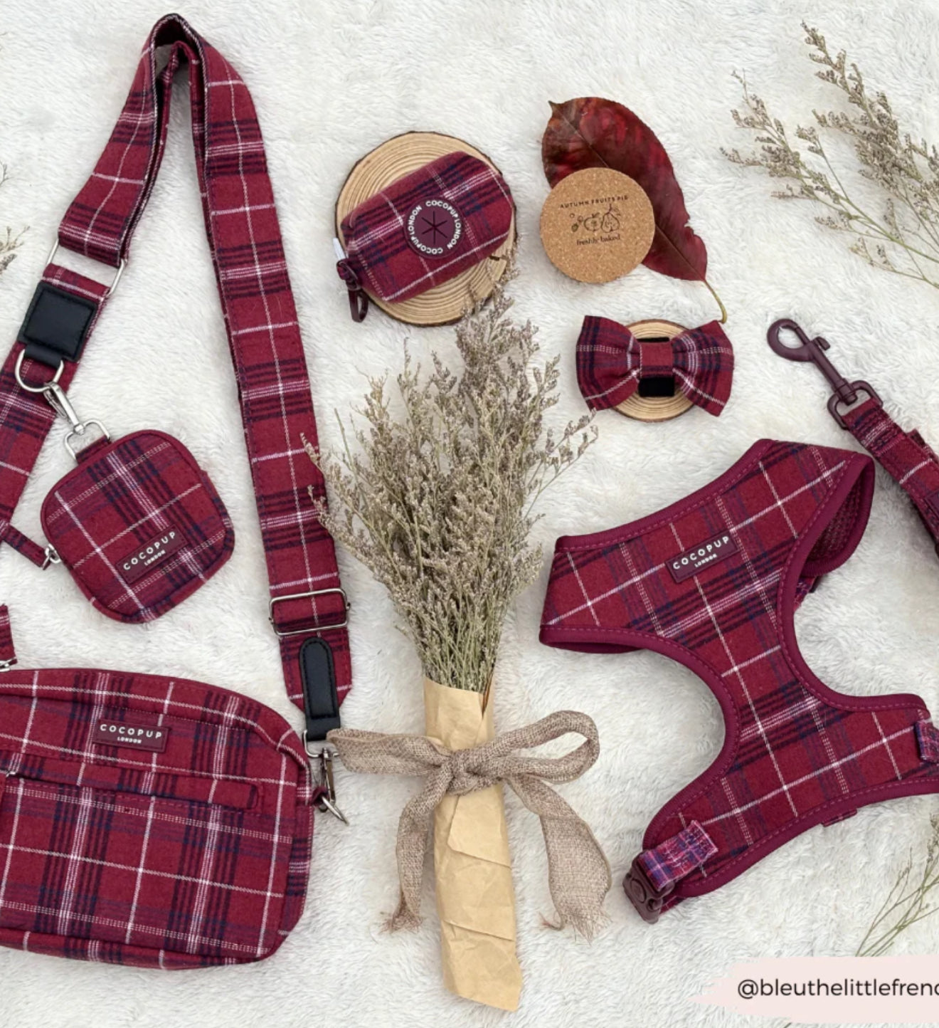 Cocopup London Harness - Mulberry Plaid