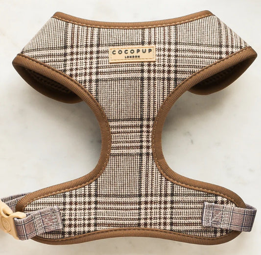 Cocopup London Adjustable Neck Harness - Pup Plaid