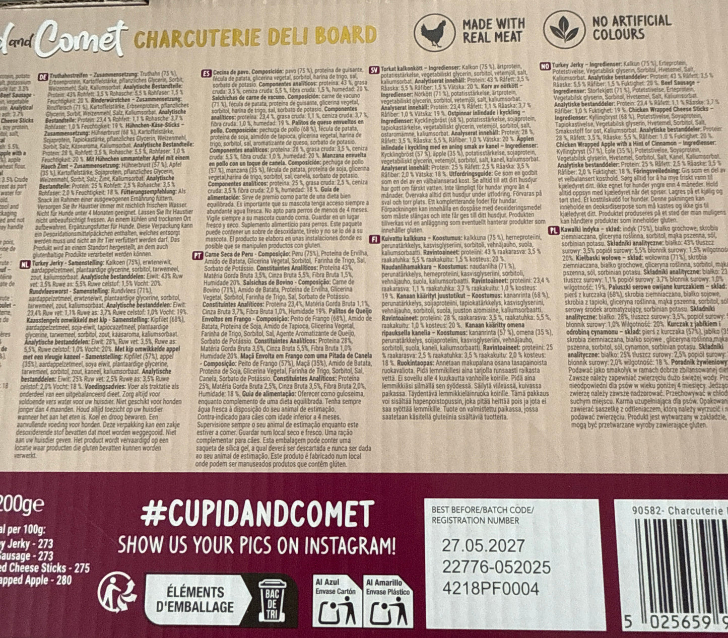 Cupid and Comet Festive Treats - Charcuterie Deli Board