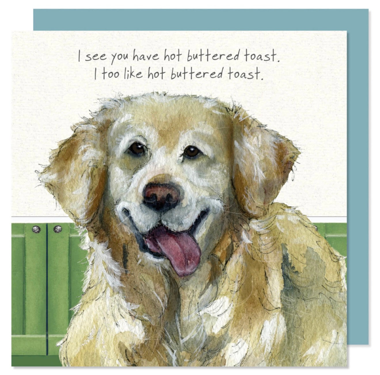 The Little Dog Laughed Golden Retriever Toast Greetings Card