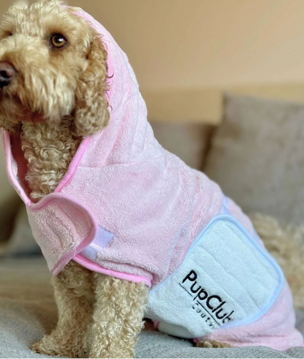 Pup Club Couture Drying Robe - Pink