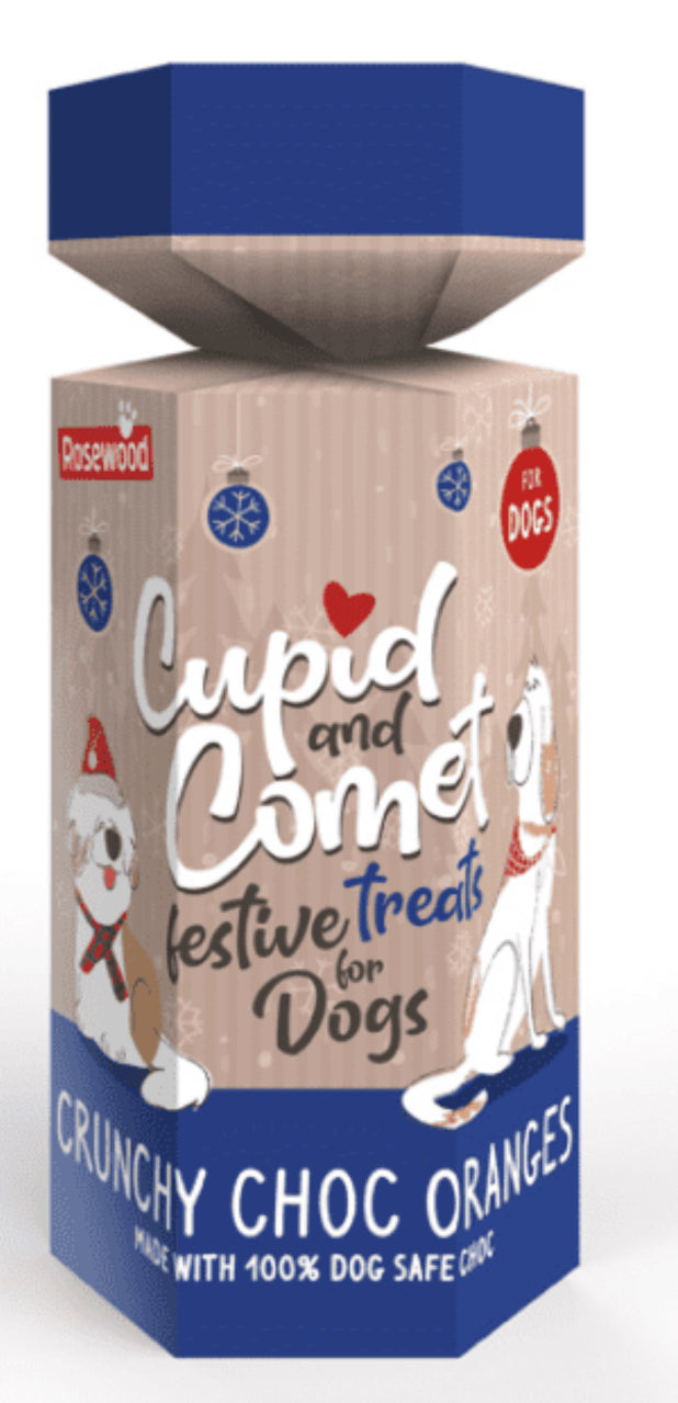 Cupid and Comet Festive Treats for Dogs - Crunchy Choc Oranges