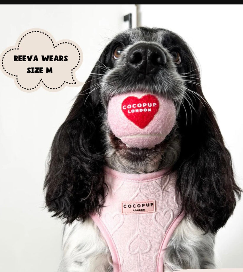 Cocopup London Baby Pink Heart Adjustable Neck Harness