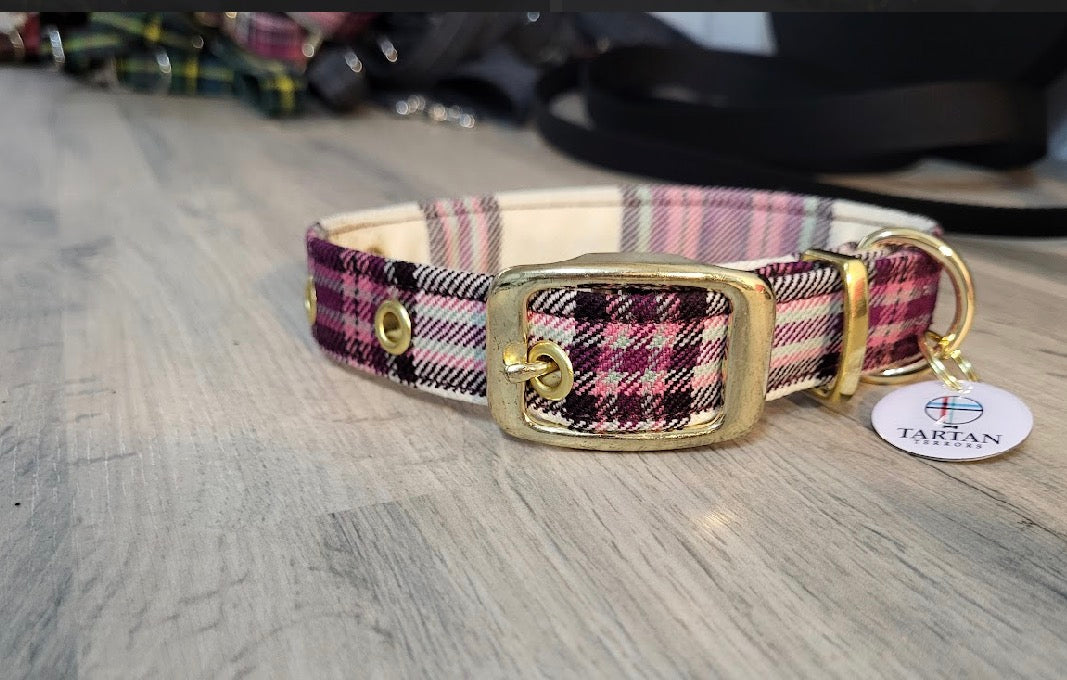Tartan Terrors Fyvie Magenta Tartan Collar
