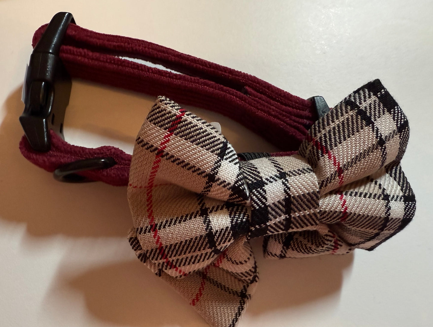 Pet Pooch Boutique Collar - Burgandy Red Collar