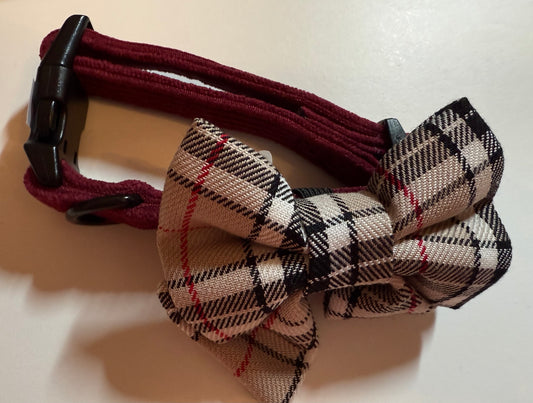 Pet Pooch Boutique Collar - Burgandy Red Collar