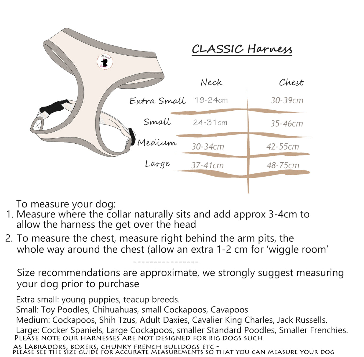 Pet Pooch Boutique Adjustable  Harness - Forrest Green Cord