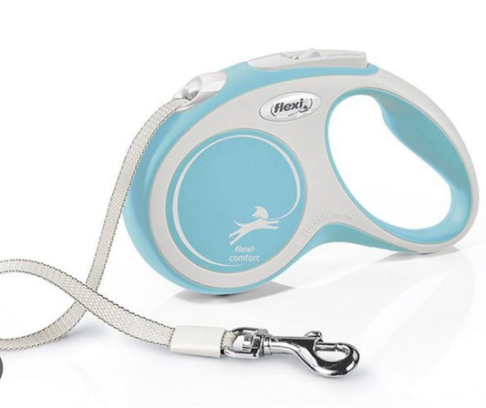 Flexi extendable Lead - comfort Small tape Blue