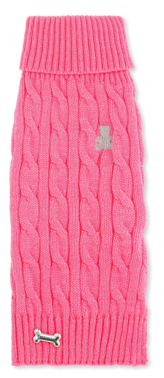 Pet London Cable Knit Pink Jumper