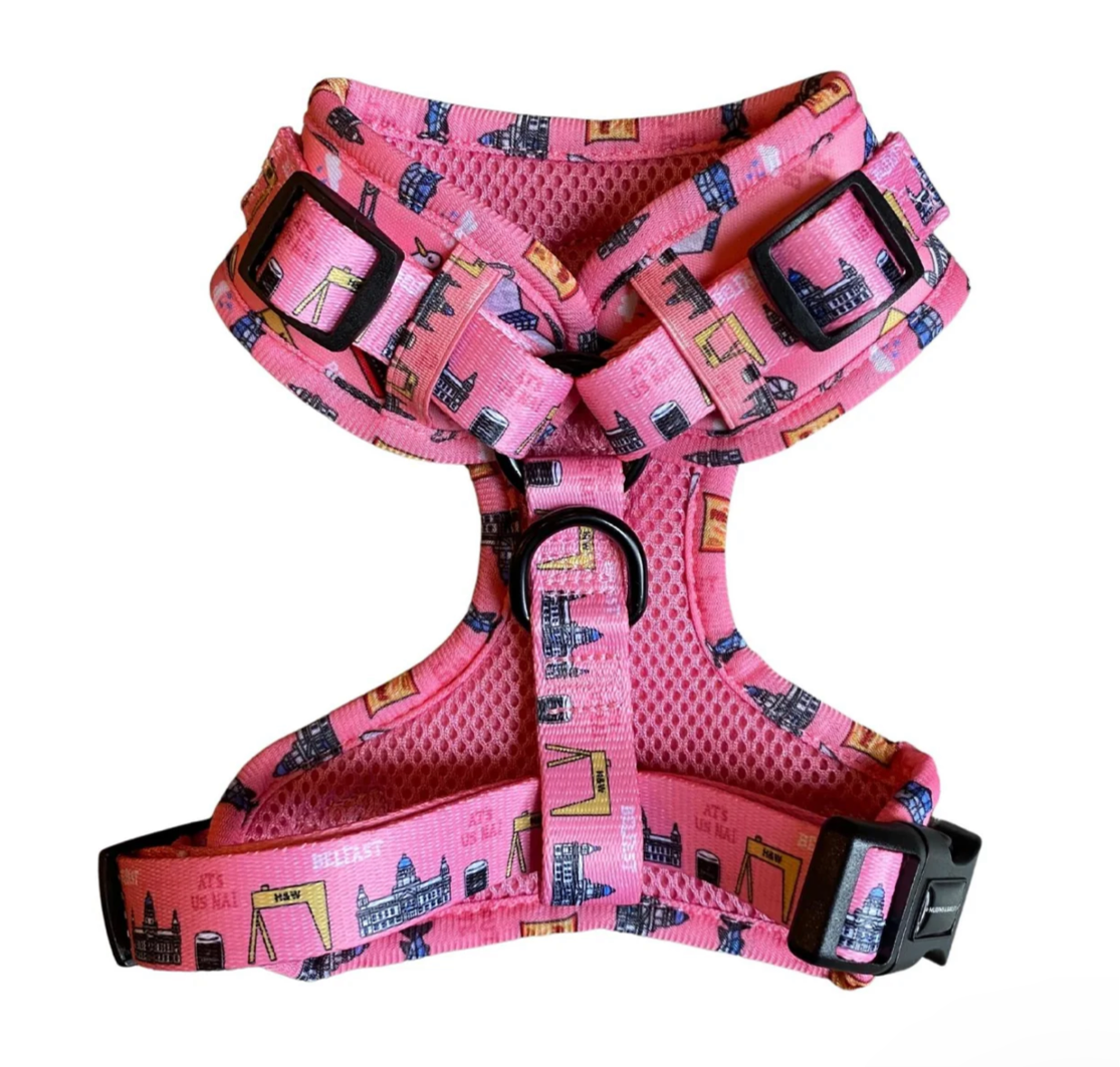Murphy & Bailey Adjustable Harness - Mutts about Belfast Pink
