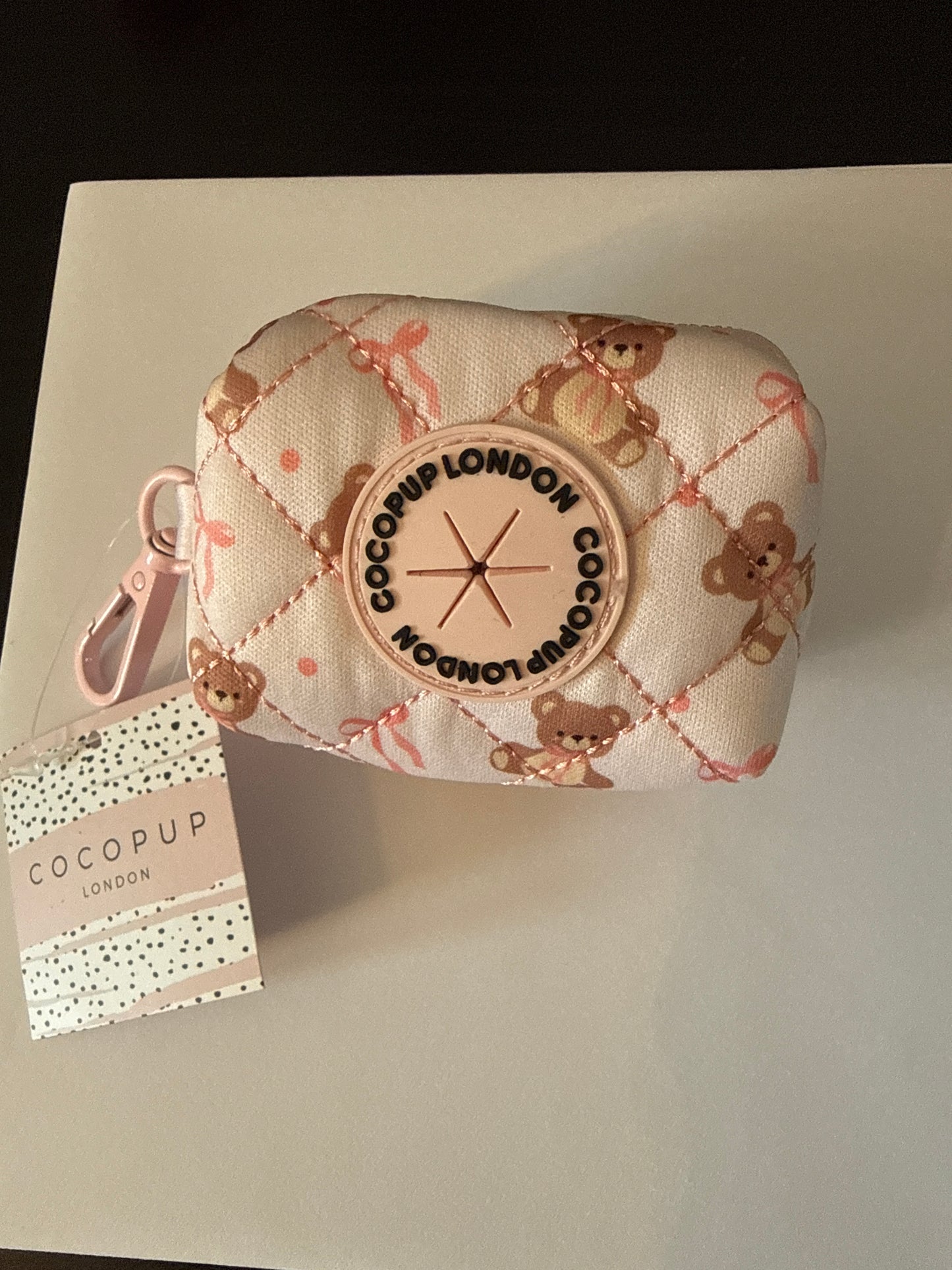 Cocopup London Quilted Thea Teddy Poop Bag Holder