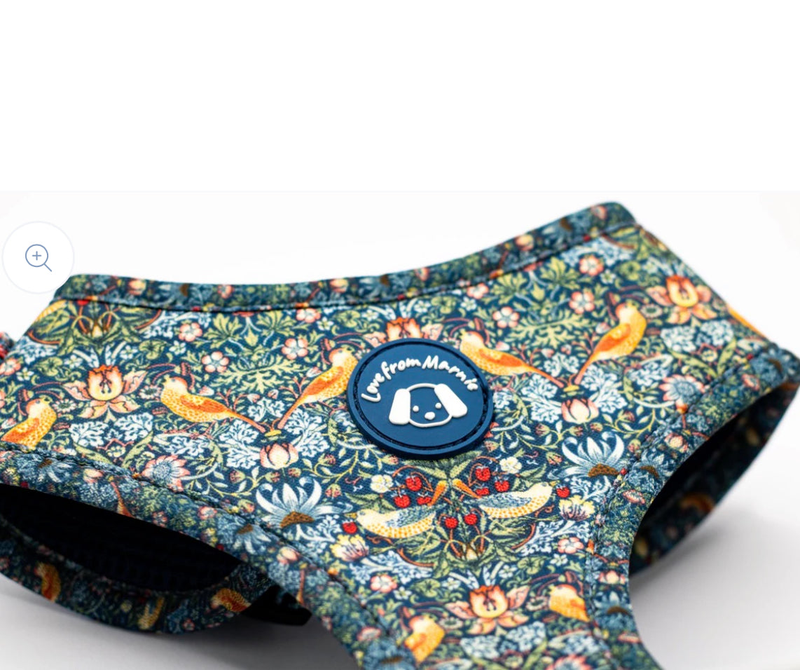 Love From Marnie Adjustable Harness - Strawberry Thief Blue