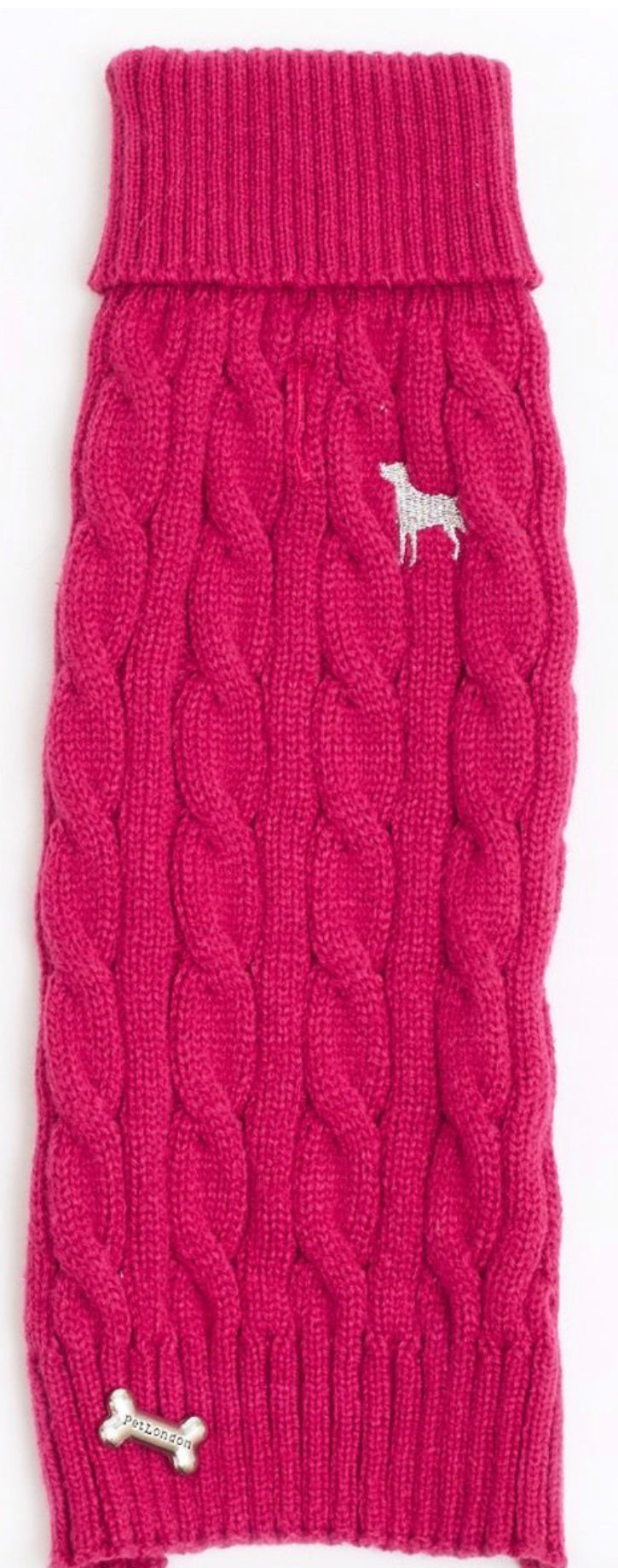 Pet London Cable Knit Wine Jumper