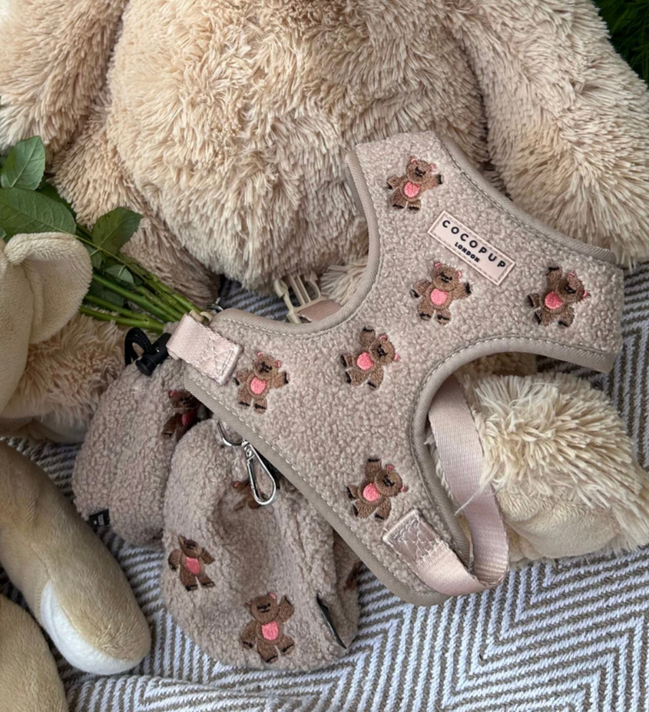 Cocopup London Theo Embroidered Teddy Adjustable Harness