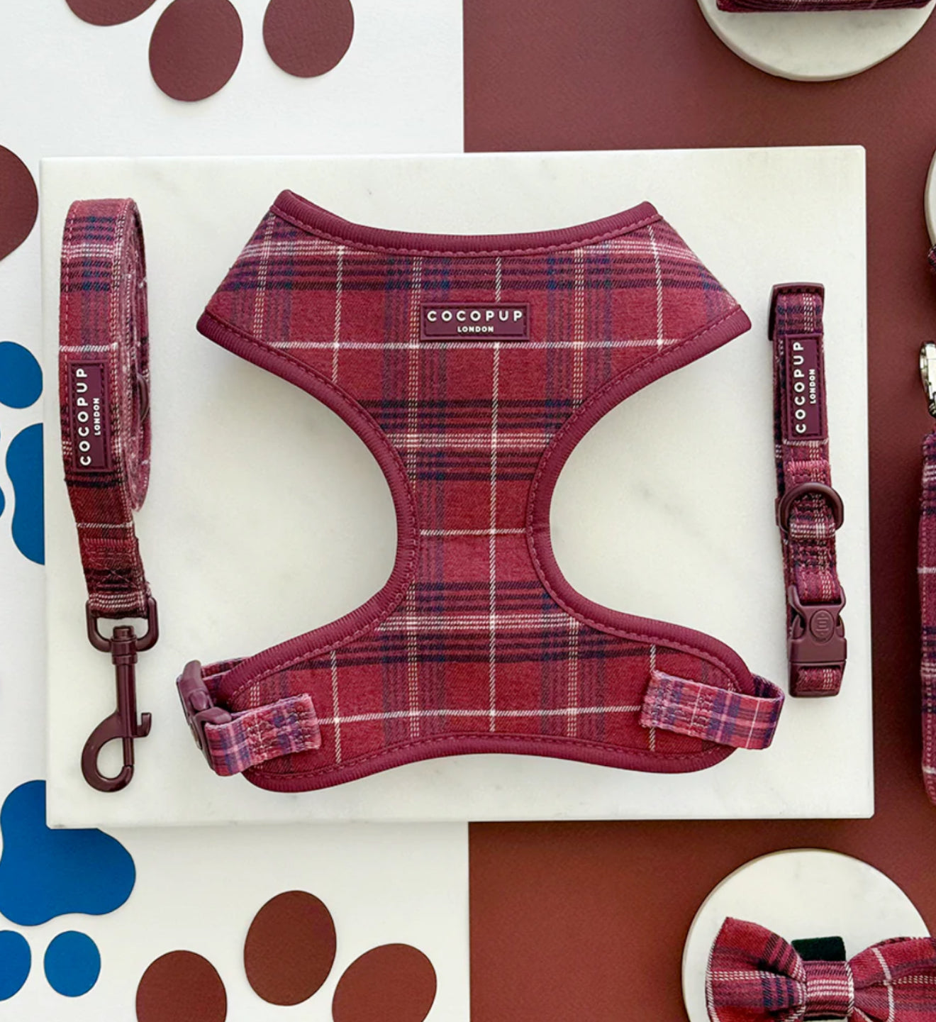 Cocopup London Harness - Mulberry Plaid