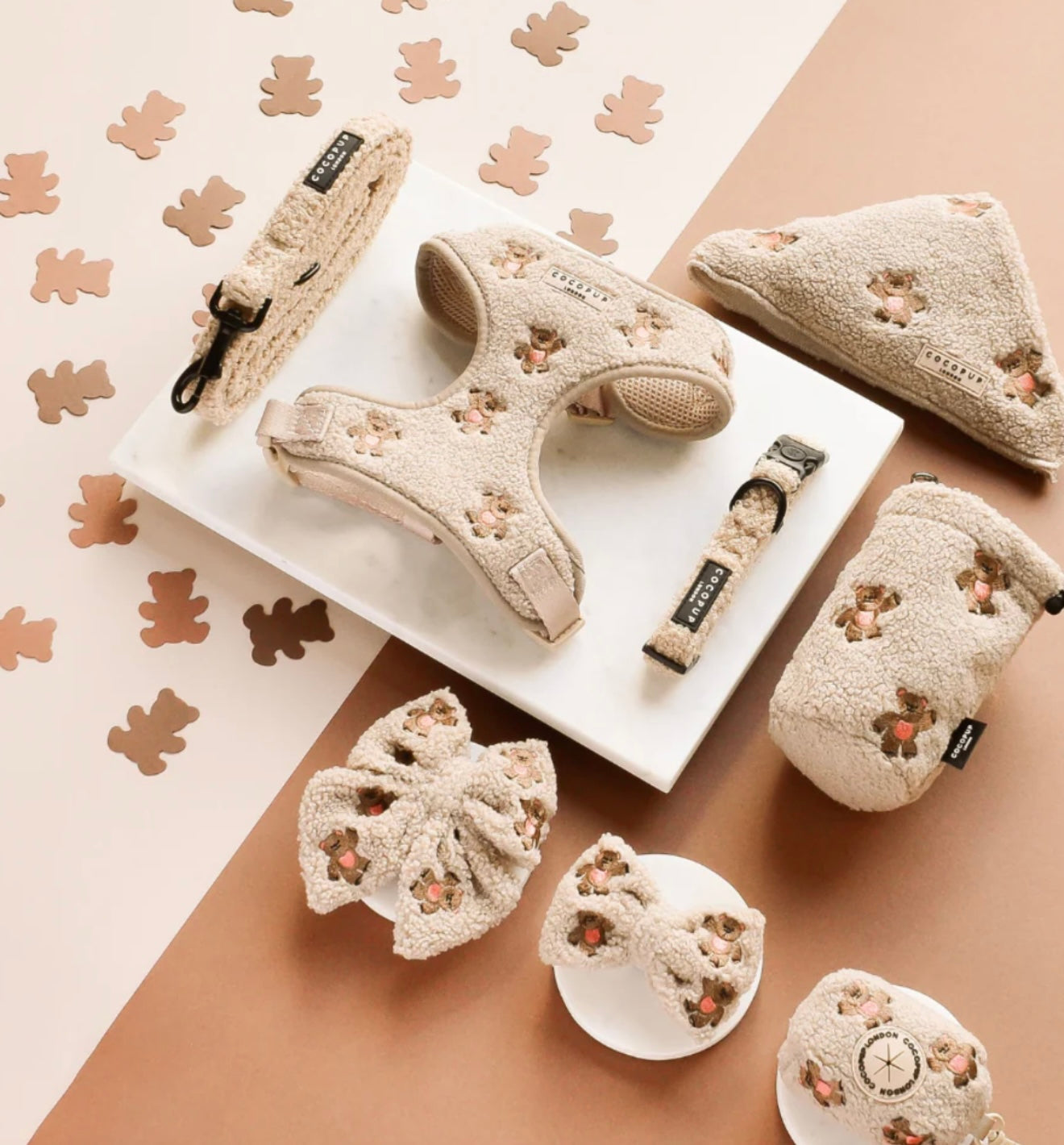 Cocopup London Theo Embroidered Teddy Adjustable Harness