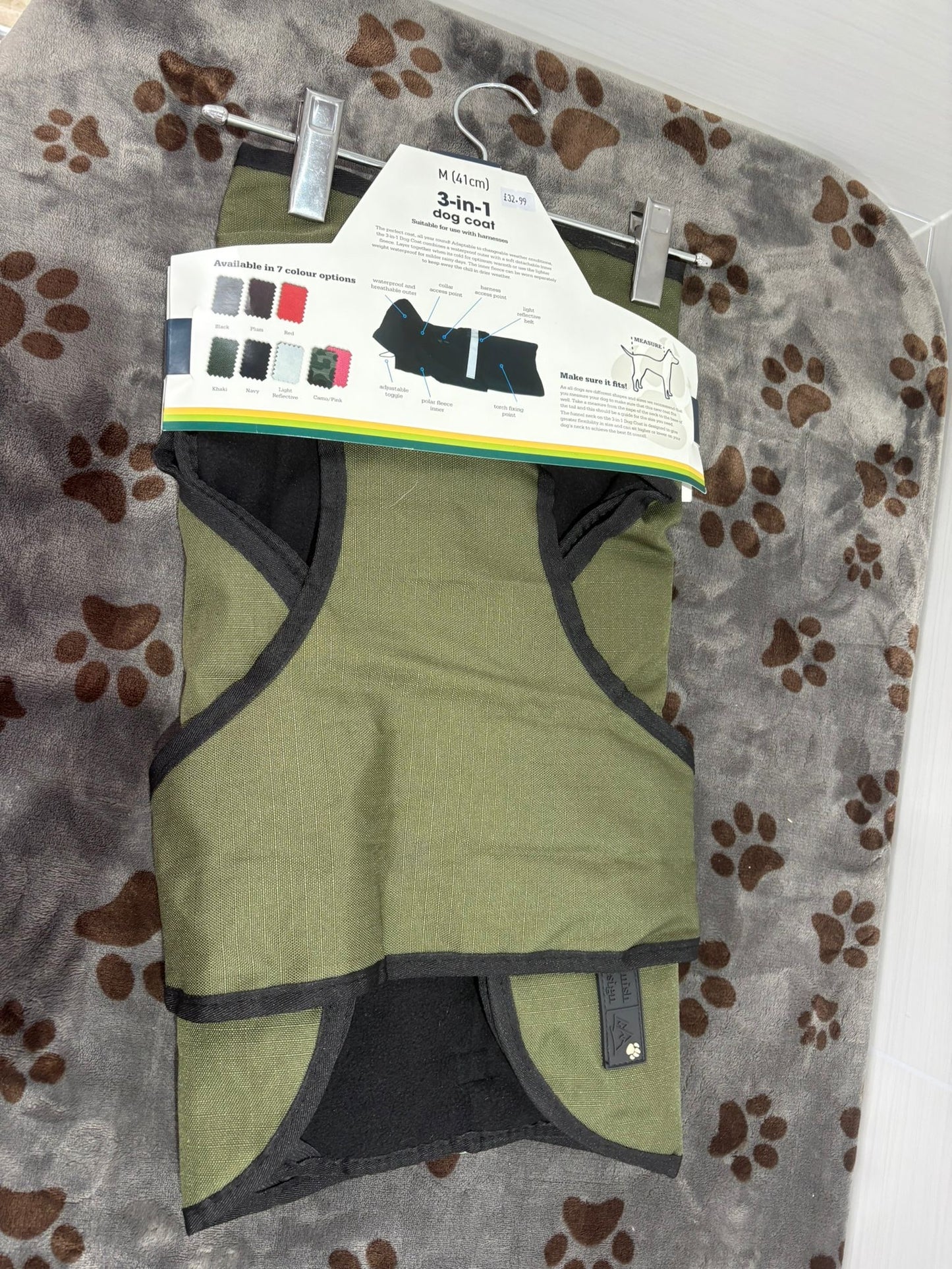 Danish Design 3 n 1 Dog Jacket Green