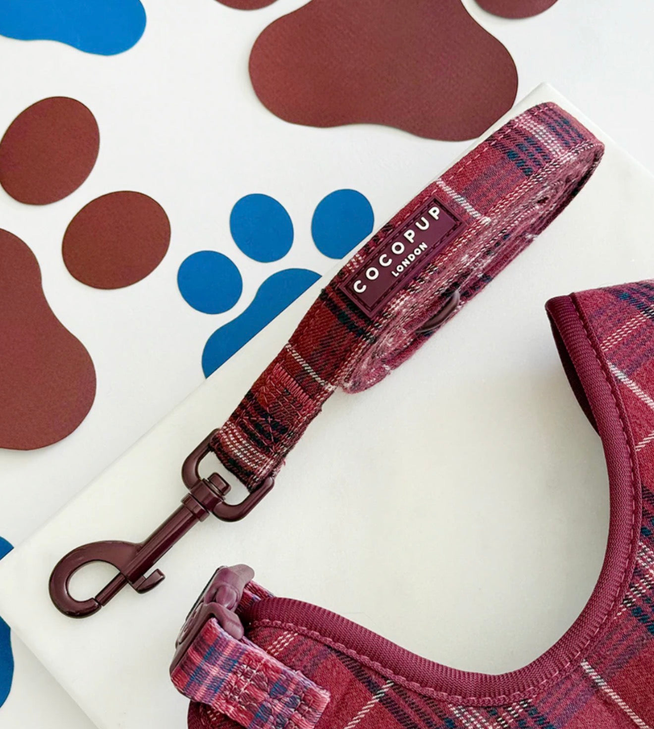 Cocopup London - MULBERRY PLAID LEAD