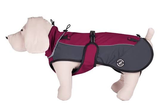 Animate Dog Coat Grey/Raspberry