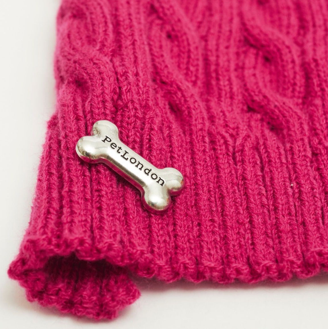 Pet London Cable Knit Wine Jumper