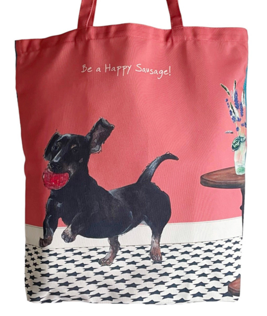 Dachshund Packable Tote Bag