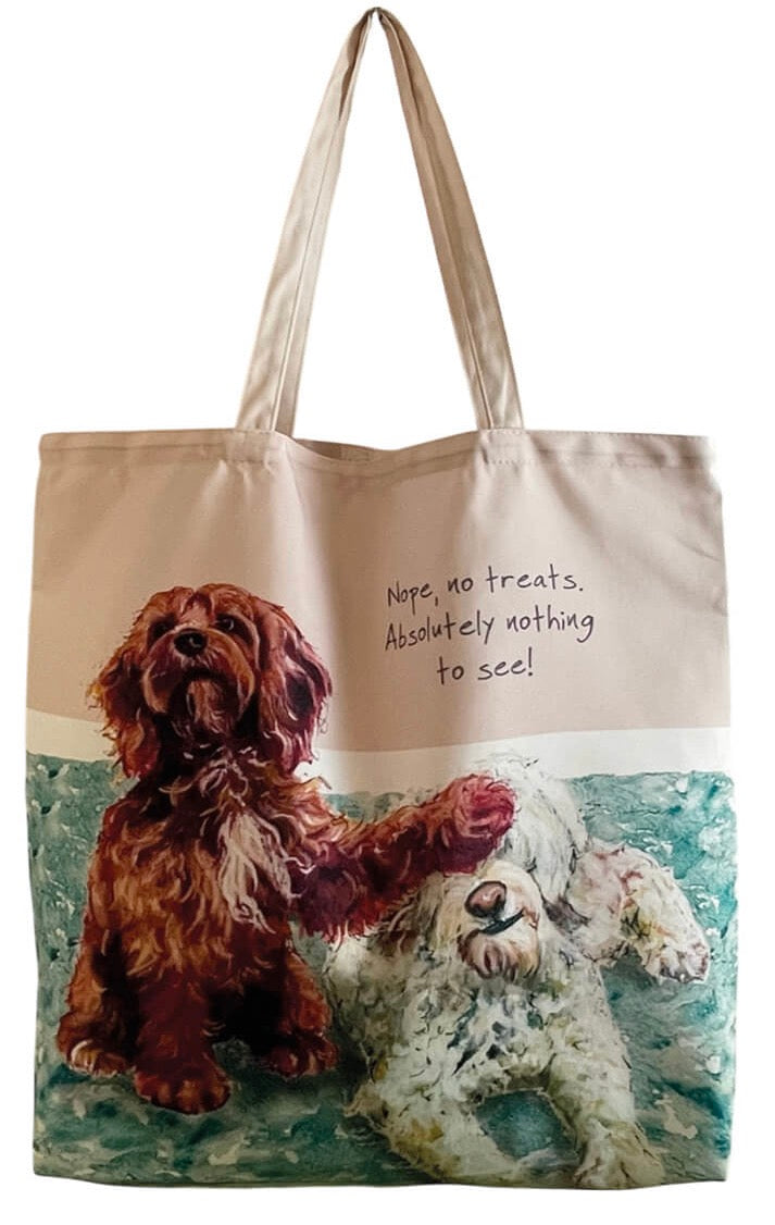 The Little Dog Laughed Cockapoos Packable Tote Bag