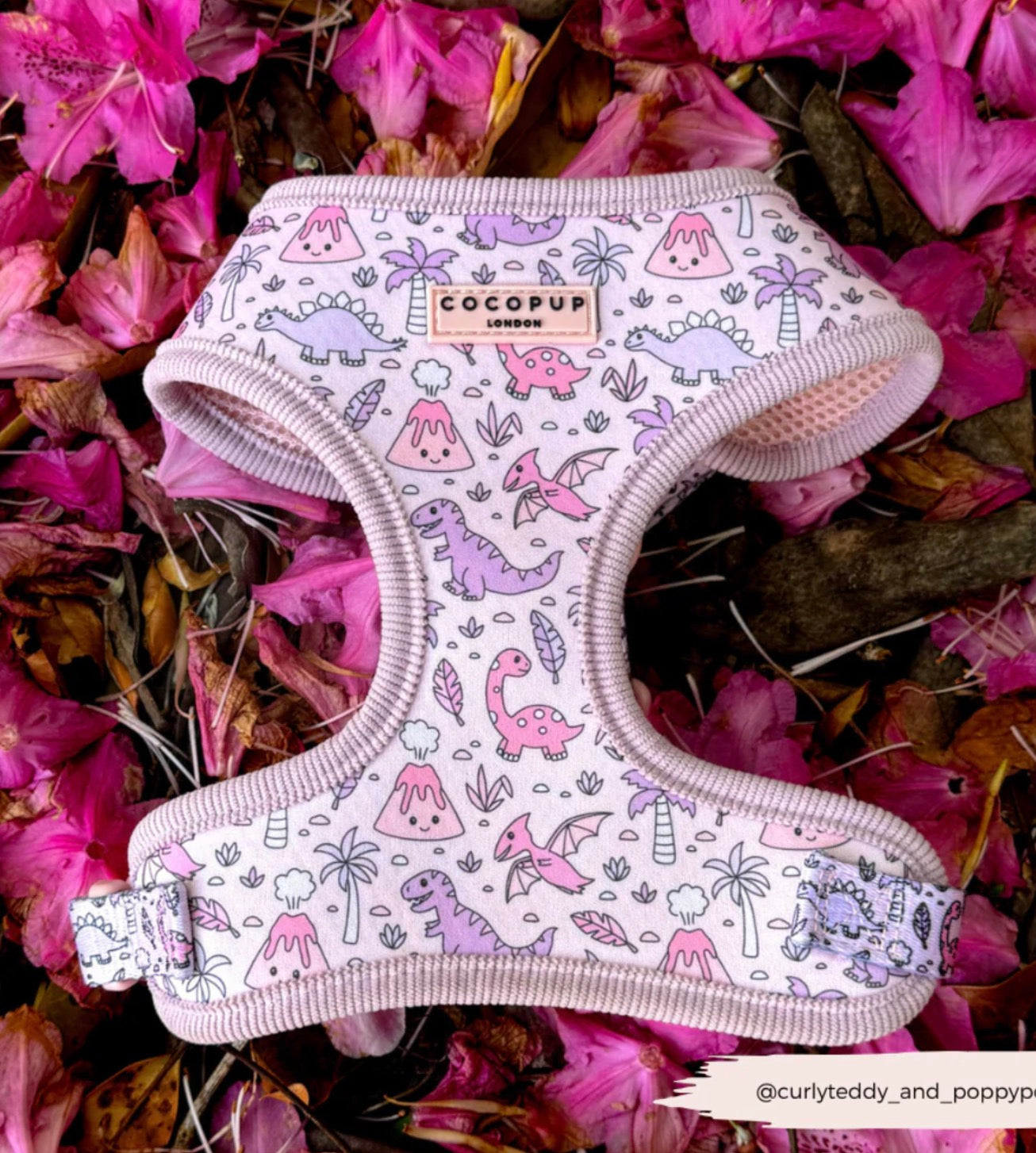 Cocopup London Princess Dino Adjustable Neck Harness