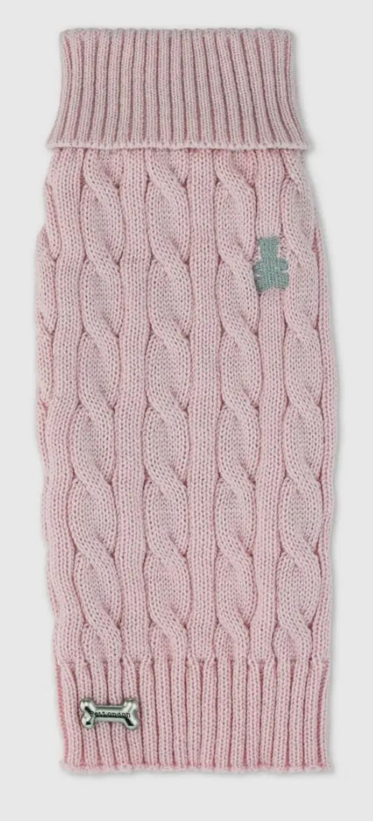 Pet London - Cable Knit Shimmer Jumper Pink