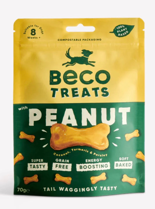 Beco Treats Peanut Dog Treats with Coconut & Turmeric
