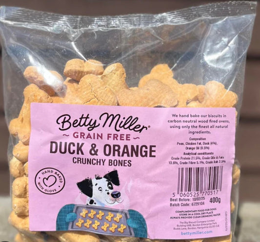 Betty Miller Grain Free Duck & Orange Crunchy Bones