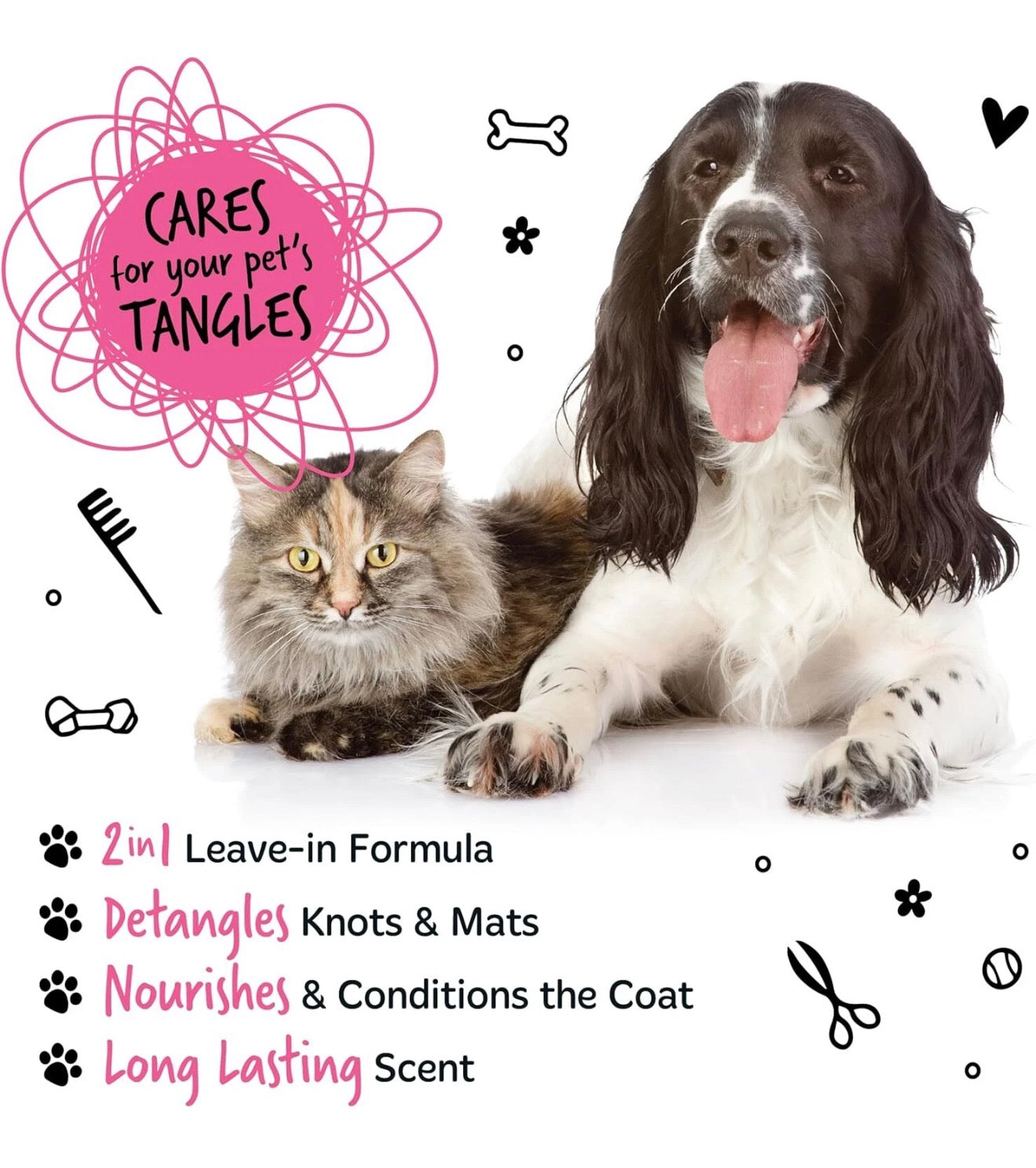 Baby Fresh 2-in-1 Detangling Foam Comb for Dogs & Cats