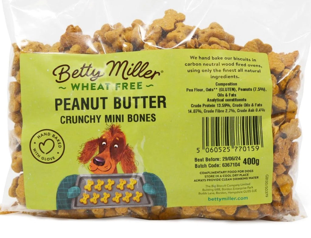 Betty Miller Wheat Free Peanut Butter Crunchy Mini Bones