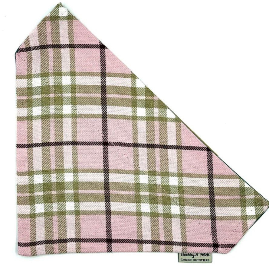PinkBerry Check Dog Bandana