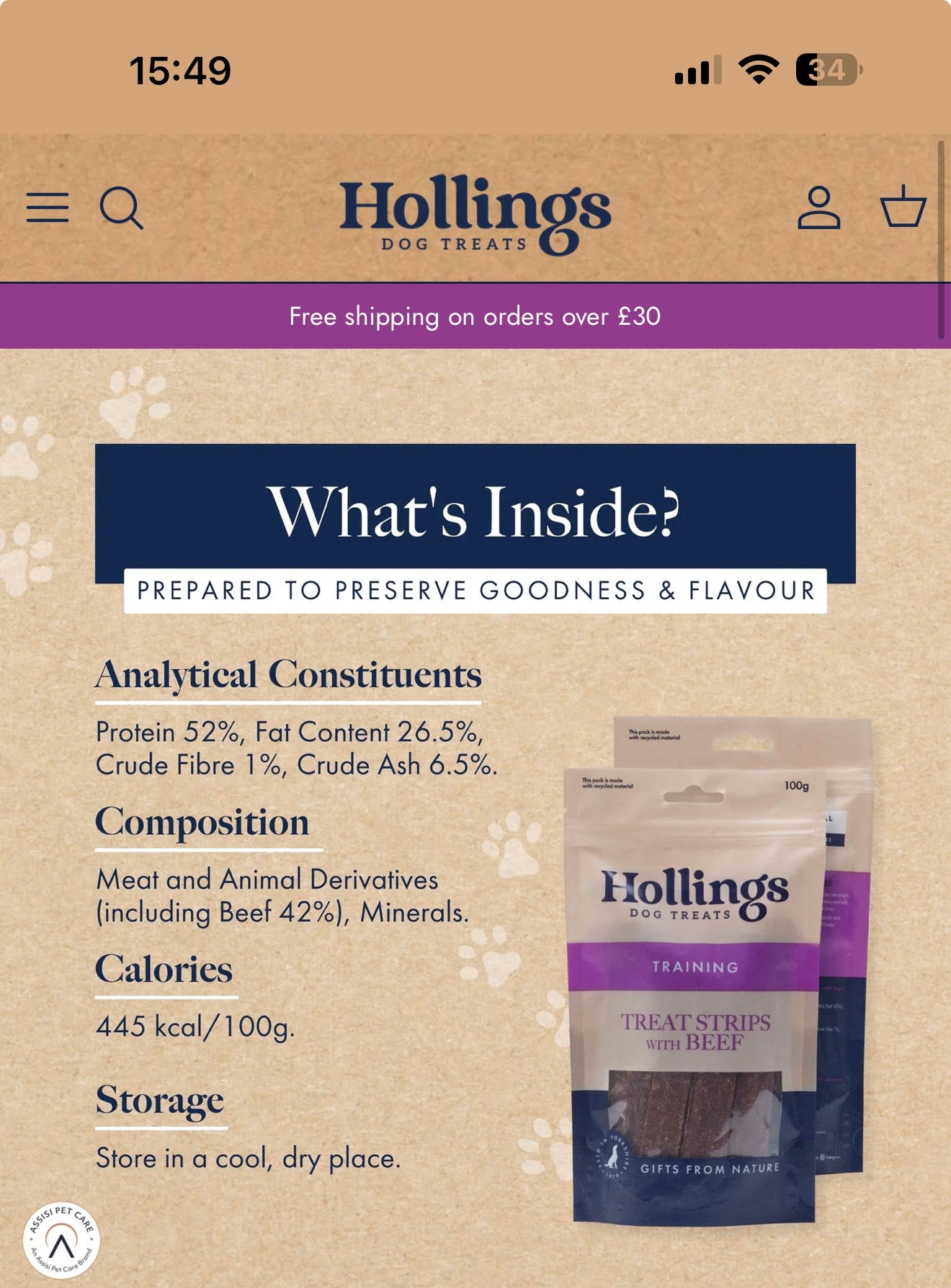 Hollings Dog Treats Training Treat Strips With Beef
