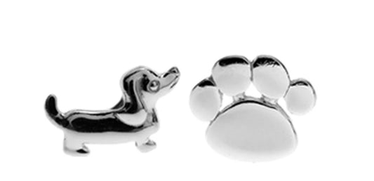 KALI MA DESIGNS- MATILDA DACHSHUND AND PAW PRINT STUDS