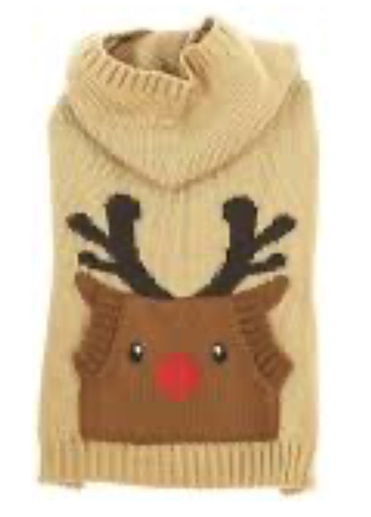 Happy Pet Reindeer Hooded Sweater