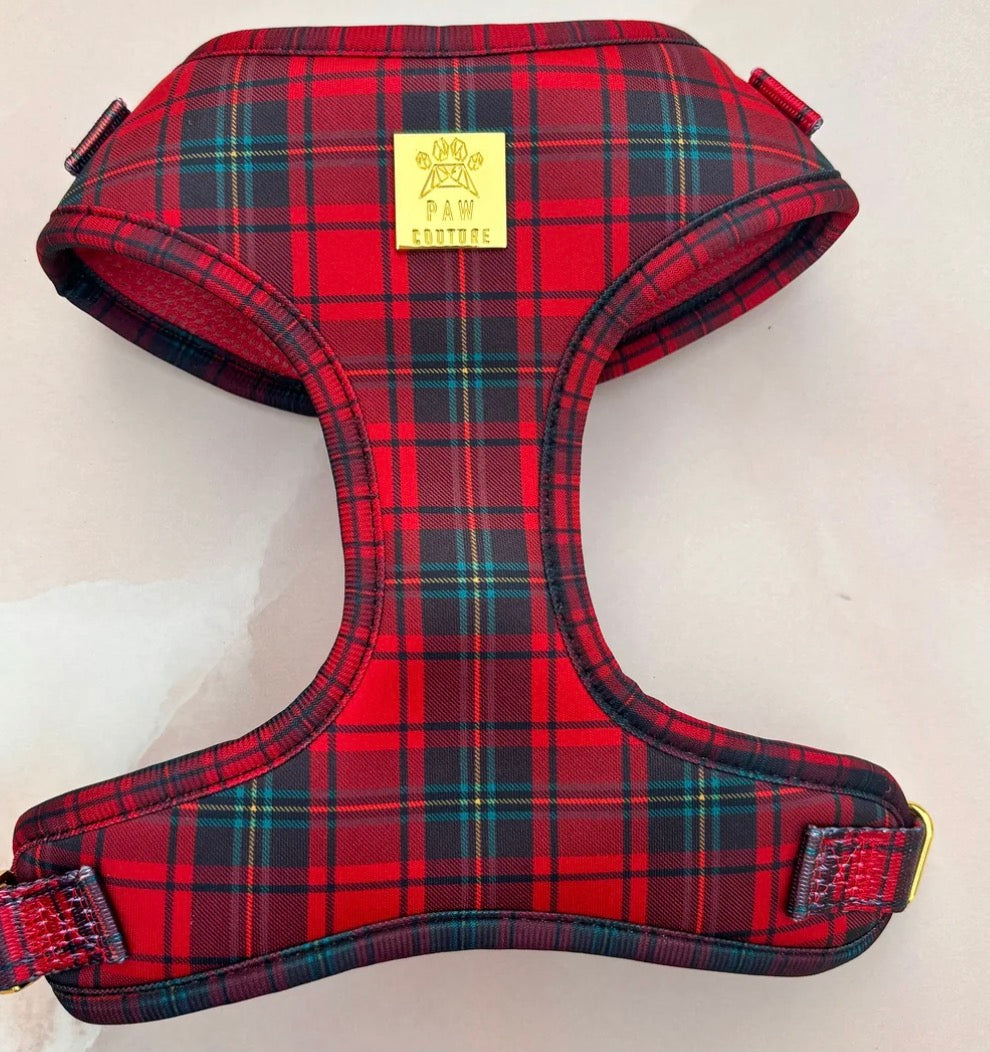 Paw Couture Tartan Deluxe Adjustable Harness