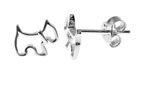 KALI MA DESIGNS- MATILDA SCOTTIE DOG SILHOUETTE STUDS