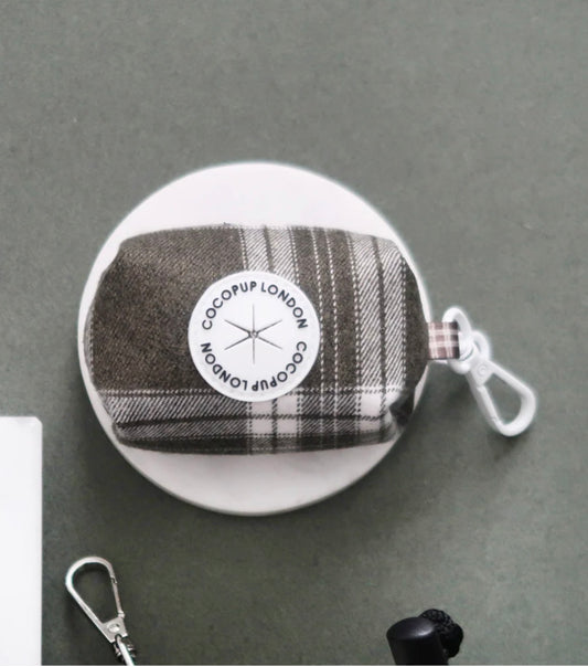 Cocopup London Olive Check Poop Bag Holder