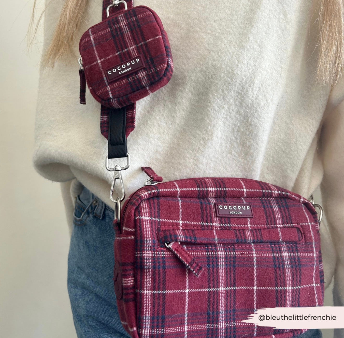 MULBERRY PLAID DOG WALKING BAG BUNDLE WITH FREE WASHING MACHINE BAG