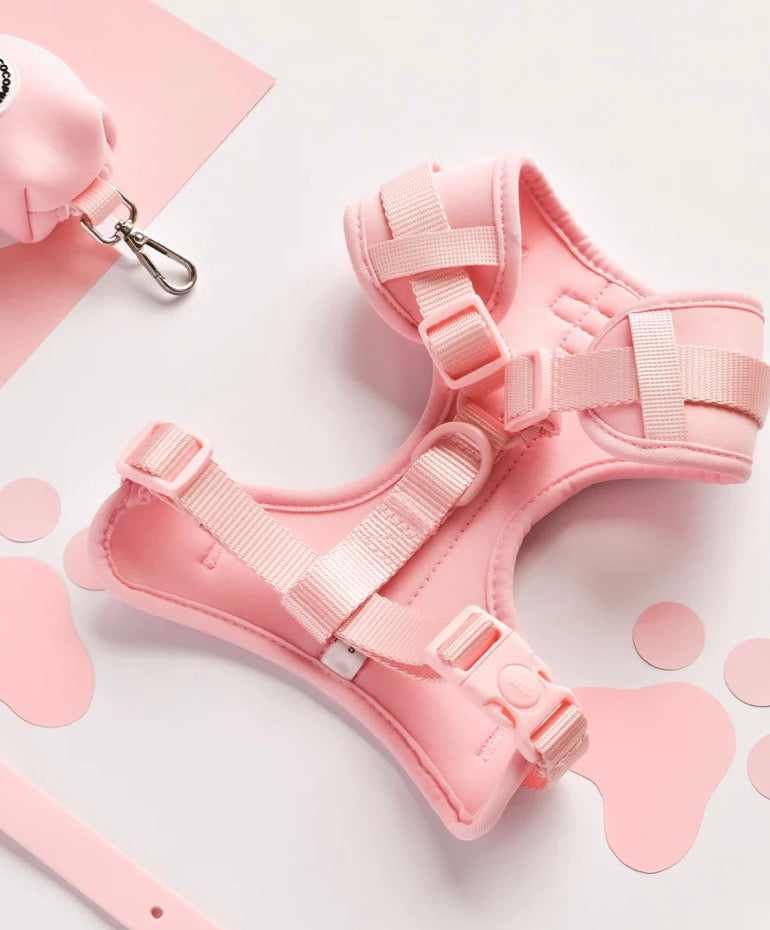 Cocopup London Nakd Adjustable Kneck Harness - Candyfloss