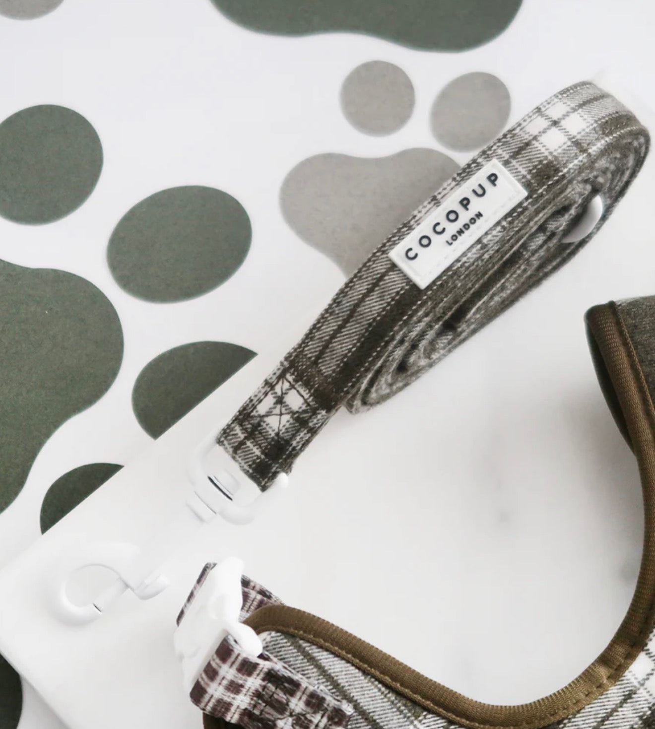 Cocopup London Olive Check Lead