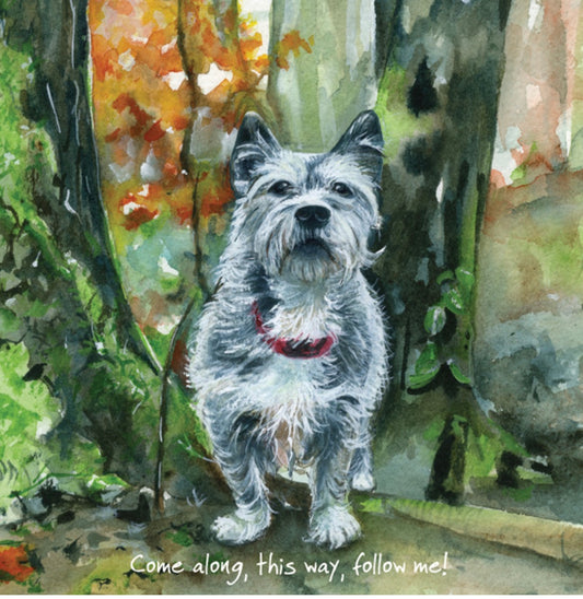 The Little Dog Laughed Battersea Rescue Dog Greeting Card | Anna Danielle